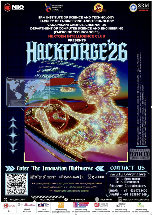 HackForge’26 Hackathon Poster 